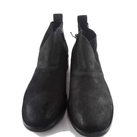 EILEEN FISHER "Leaf" Black Nubuck Booties Size 9.5 - Picture 5 of 8